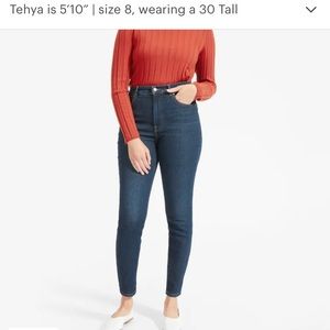 Everlane Dark Denim High Rise Skinny Jeans Size 26